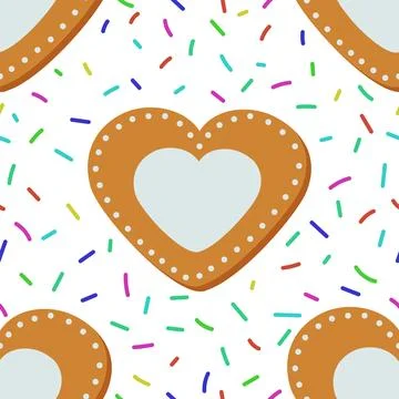 Flat hand drawn seamless Design for Christmas Stock Illustration