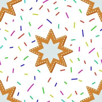 Flat hand drawn seamless Design for Christmas Stock Illustration