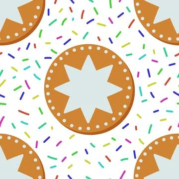 Flat hand drawn seamless Design for Christmas Stock Illustration