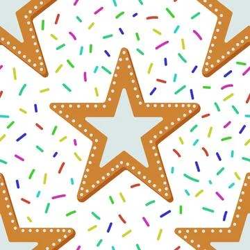 Flat hand drawn seamless Design for Christmas Stock Illustration