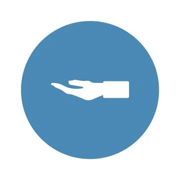 Flat of the hand icon Stock Illustration