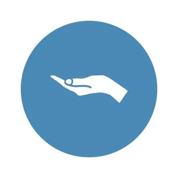 Flat of the hand icon Stock Illustration
