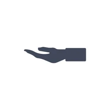 Flat of the hand icon Stock Illustration