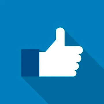 Flat hand as an icon, score like. Vector illustration Stock Illustration