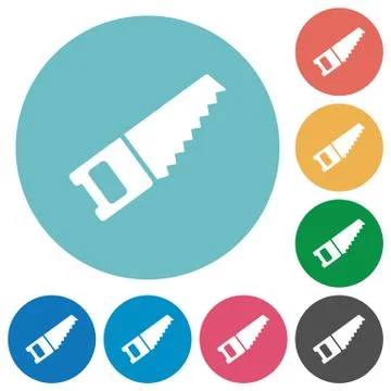 Flat hand saw icons イラスト素材
