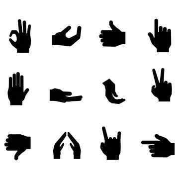  Flat hands icon set. Vector Illustration Flat hands icon set. Vector Illu... Stock Photos