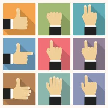 Flat Hands Stock Illustration