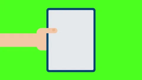 Flat hands tablet 98 Stock Footage 222051200