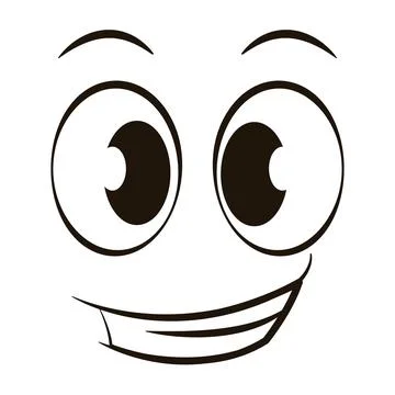 Flat happiness expression with a smile Vector Stock Illustration