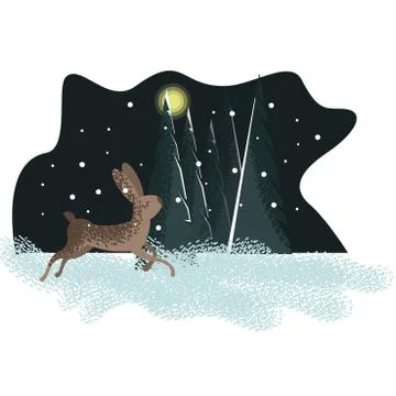 Flat hare character postcard Stock Illustration