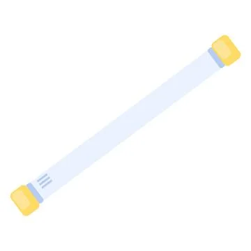 Flat Hazardous Waste Laboratory Test Tube Icon Stock-Illustration