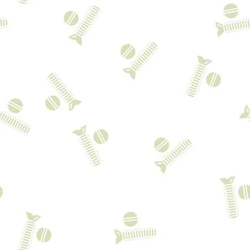 Flat head screw glyph seamless pattern Stock Illustration