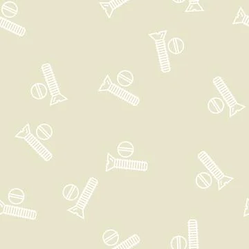 Flat head screw line seamless pattern Illustrazione stock