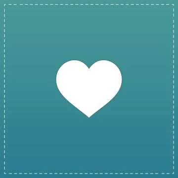 Flat heart icon. Stock Illustration