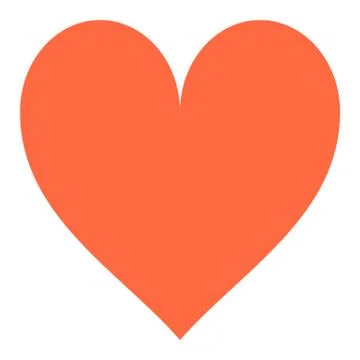 Flat Heart Sign Favorite Button Illustrazione stock
