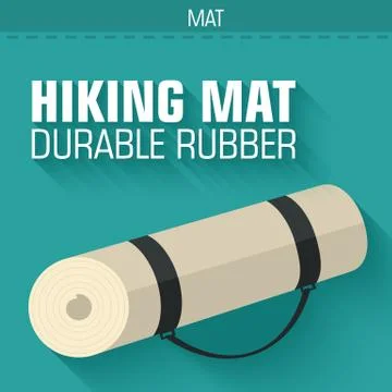 Flat hiking mat concept background vector design illustration Stock Illustration