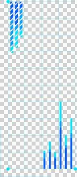 Flat histogram is showing cyan grid with dark blue outlined bars rising on Stock Illustration