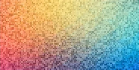 Flat horizontal banner with square shapes Stock Illustration