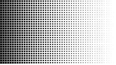 Flat horizontal halftone gradient with square elements, abstract geometric .. Stock Illustration