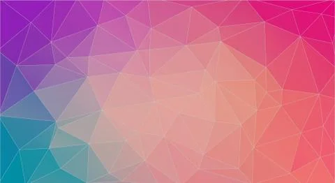 Flat horizontal multicolor triangle background Stock Illustration
