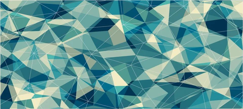 Flat horizontal triangle banner for web design Stock Illustration