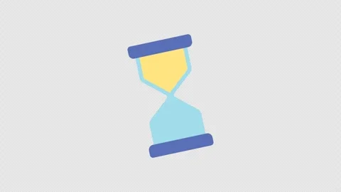 Flat hourglass design being animated video, glossy hourglass animation moti.. Stock Footage 262999226