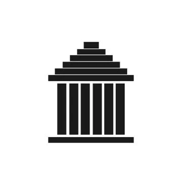 Flat house icon on a white background Stock Illustration