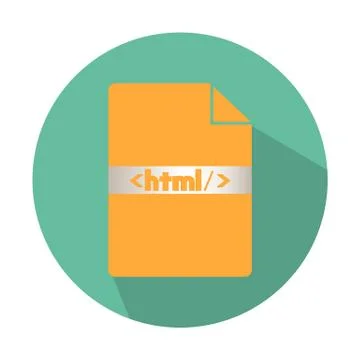 Flat html icon vector illustration with white background Stock-Illustration