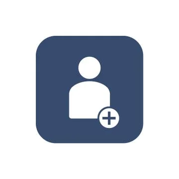 Flat icon of add friend Stock Illustration