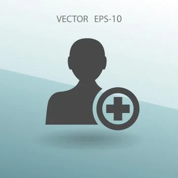 Flat icon of add friend vector illustration Stock Illustration