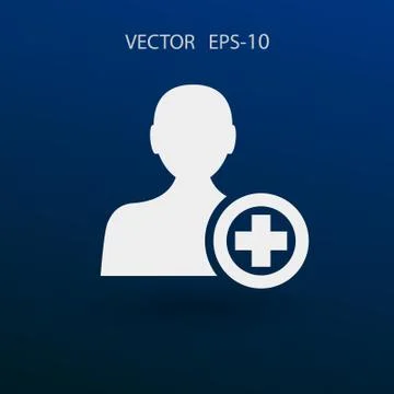 Flat icon of add friend vector illustration Stock Illustration