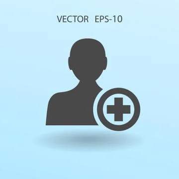 Flat icon of add friend vector illustration Stock Illustration