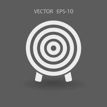 Flat icon of aim vector illustration Stock Illustration