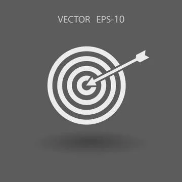 Flat icon of aim vector illustration Stock Illustration