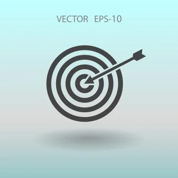 Flat icon of aim vector illustration Stock Illustration