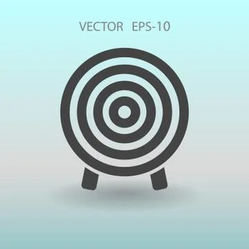 Flat icon of aim vector illustration Stock Illustration