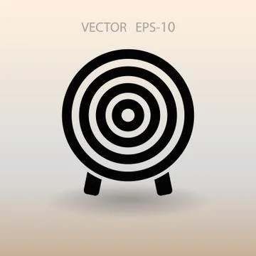 Flat icon of aim vector illustration Stock Illustration