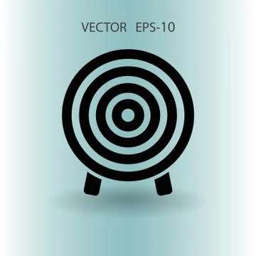 Flat icon of aim vector illustration Stock Illustration
