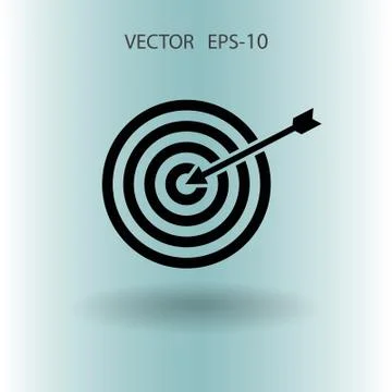 Flat icon of aim vector illustration Stock Illustration