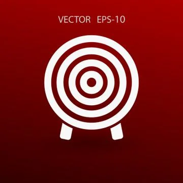 Flat icon of aim vector illustration Ilustração Stock