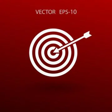 Flat icon of aim vector illustration Stock Illustration