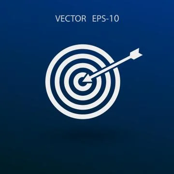 Flat icon of aim vector illustration Stock Illustration