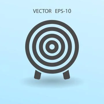 Flat icon of aim vector illustration Stock Illustration