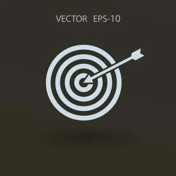 Flat icon of aim vector illustration Illustrazione stock
