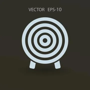 Flat icon of aim vector illustration Stock Illustration