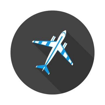 Flat icon aircraft Stock Illustration