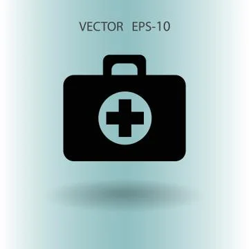 Flat icon of ambulanse. vector illustration Stock Illustration