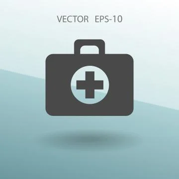 Flat icon of ambulanse. vector illustration Stock Illustration