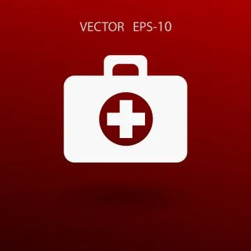 Flat icon of ambulanse. vector illustration Stock Illustration