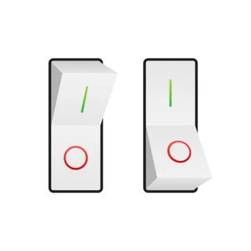 Flat icon On and Off Toggle switch button vector format. Vector stock illustr Stock Illustration